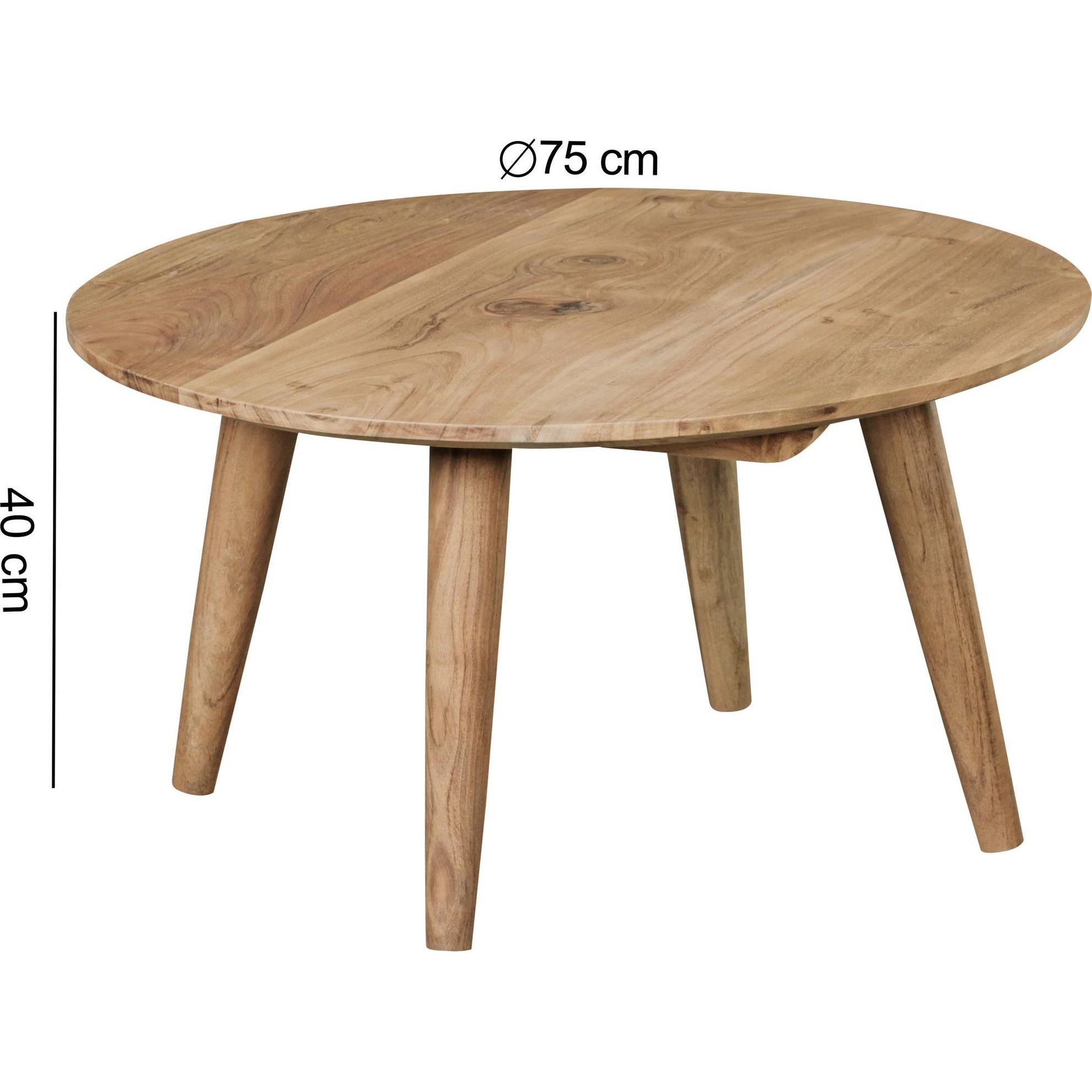 Wohnling, Couchtisch + Beistelltisch, Boha (75 x 75 x 40 cm)