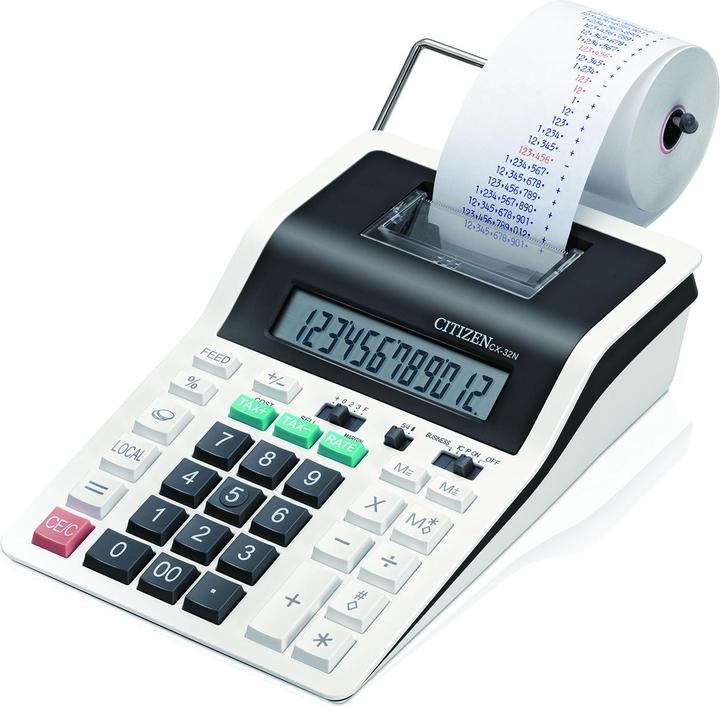 Actual product image Citizen CX 32N Printing Desktop Calculator (Batteries, Electrical connection)