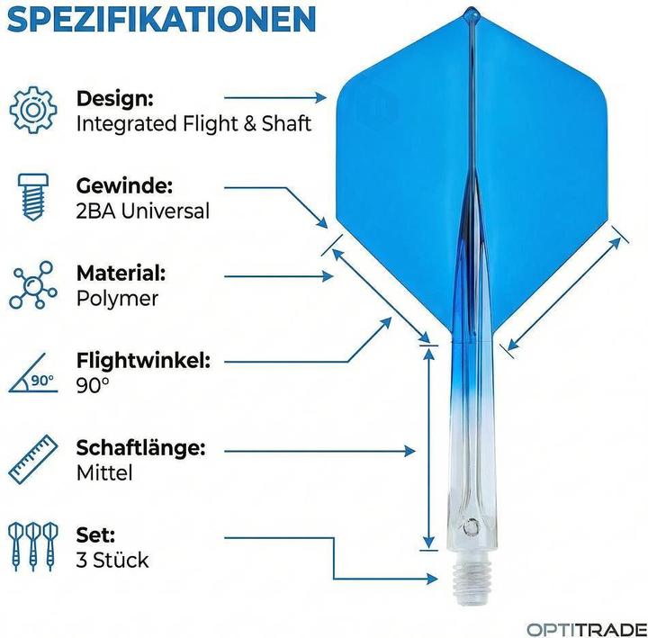 Actual product image Unicorn Forge All-In-One Flight & Shaft (M (45 mm))