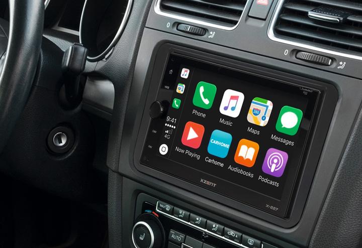 Actual product image Xzent X-227 2-Din DAB with Carplay Bluetooth and USB (Apple Carplay)