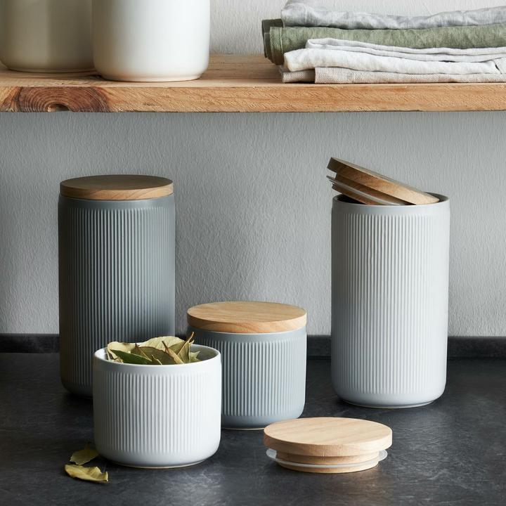 Actual product image Springlane Springlane ceramic storage jars with stripes - set of 2