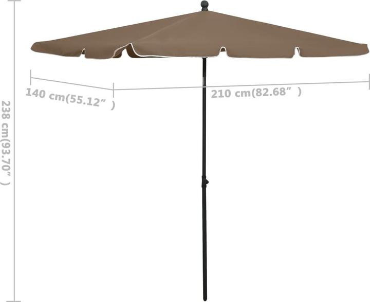 Produktbild vidaXL Sonnenschirm (1.40 m)