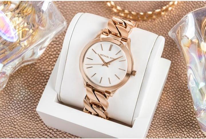 Produktbild Michael Kors Catena Cordoncino Slim da Passerella Mezzo Bracciale Ghiacciato (Analoguhr)