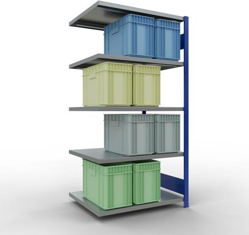 Actual product image Schulte Lagertechnik MULTIplus250 boltless add-on bay system with length bolts