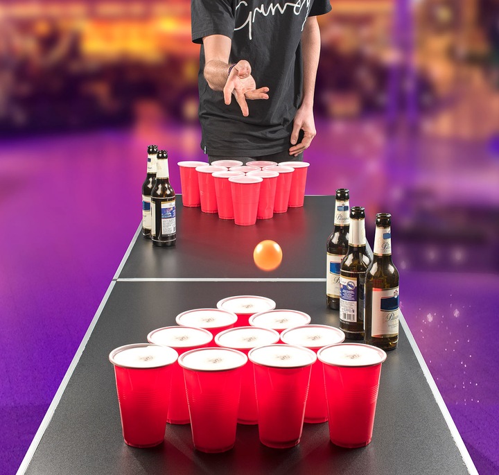 Actual product image Infactory Set of 4 drinking game set beer pong