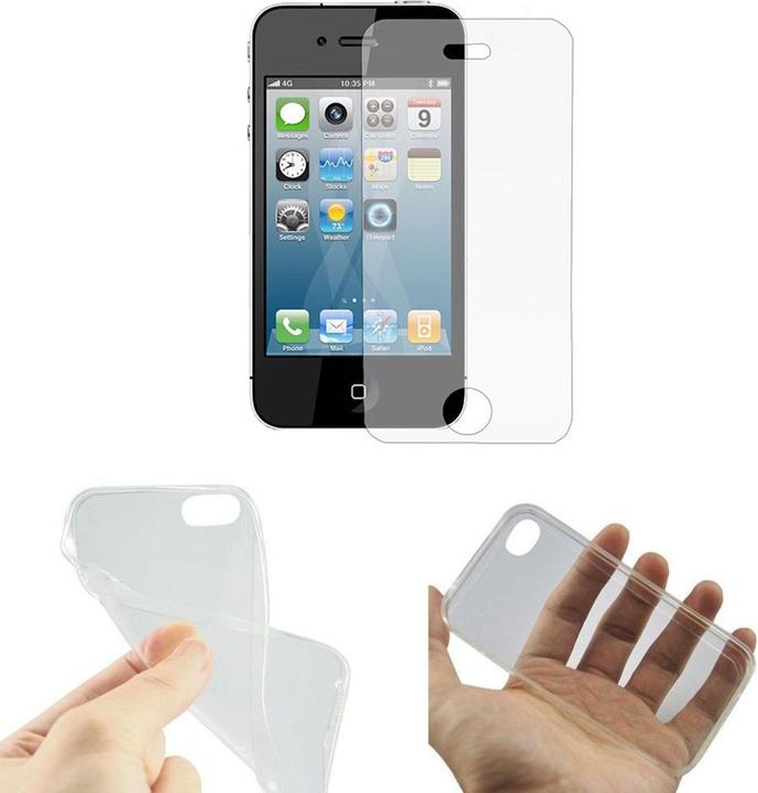 Produktbild König Design Apple iPhone 4 / 4s Handy Hülle Schutz Tasche Ultra Dünn nur 0,3 mm Case Cover Schutzhülle Schale Pa (Apple iPhone 4, Apple iPhone 4s)