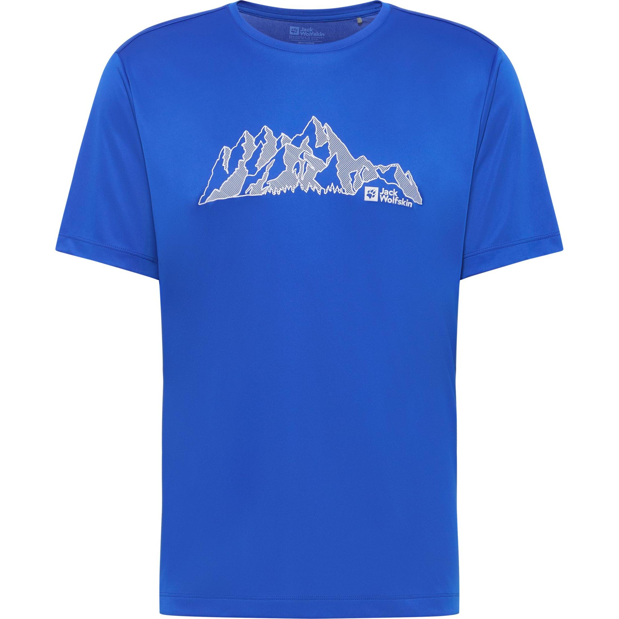 Jack Wolfskin, Herren, Sportshirt, Peak Graphic T M (3XL), Blau, 3XL