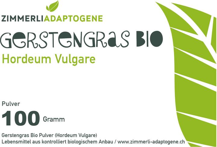 Produktbild Zimmerli Adaptogene Gerstengras Pulver (BIO) (1 Stück, Pulver, 100 g)