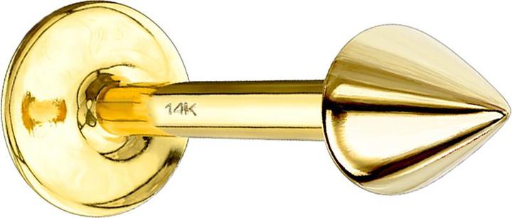 Produktbild Star Piercing Labret 14k gold mit Cone (14k Gold, ohne Messing)