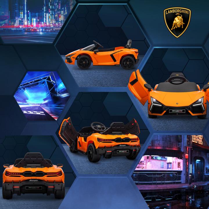 Actual product image Aiyaplay Kinder Elektroauto Kunststoff, Stahl Orange (12 V)