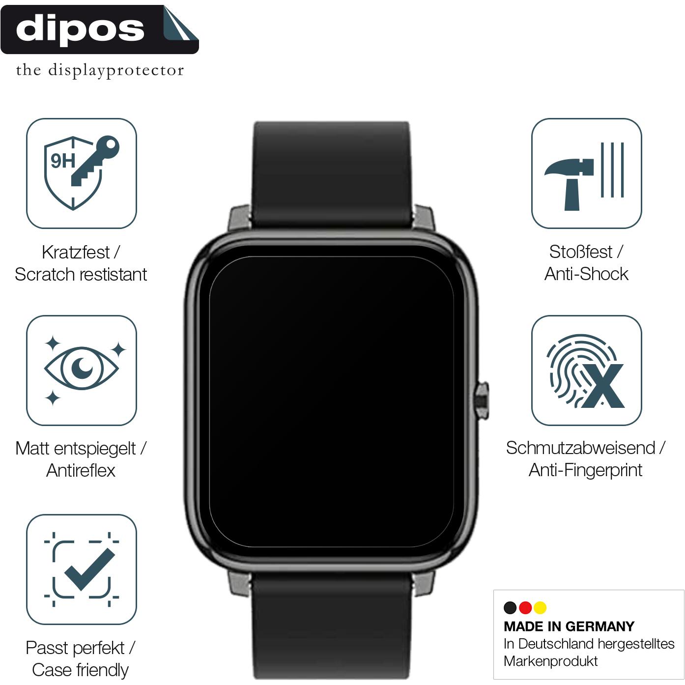 Dipos Displayschutz Anti-Shock, Smartwatch Schutzfolie, Transparent