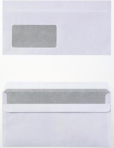 Viking Envelopes With window DL 220 mm x 110 mm Self-adhesive White 75 g/m² (220 x 110 mm, 1000 x)