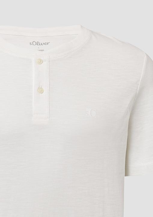 Actual product image S.Oliver T-Shirt Henley-Shirt mit Flammgarnstruktur (M)