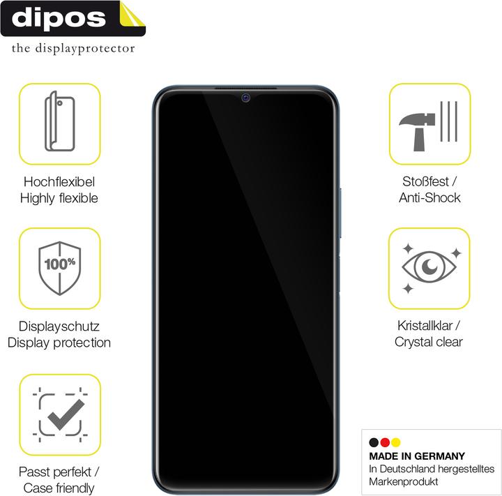 Produktbild Dipos Displayschutzfolie Full-Cover 3D (2 Stück, Vivo Y21s)