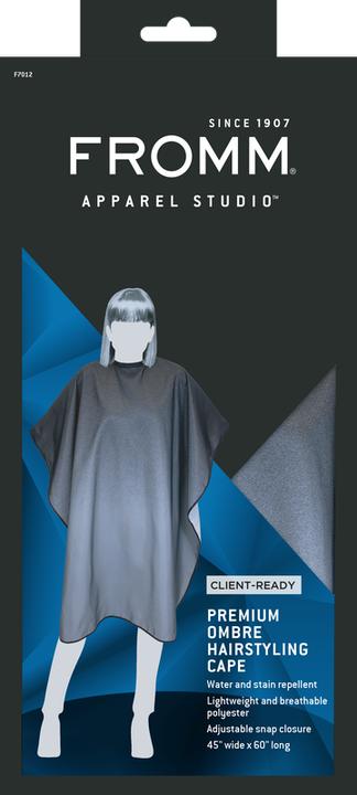 Produktbild Fromm Färbeumhang Ombre Schwarz/Grau 147 x 111 cm