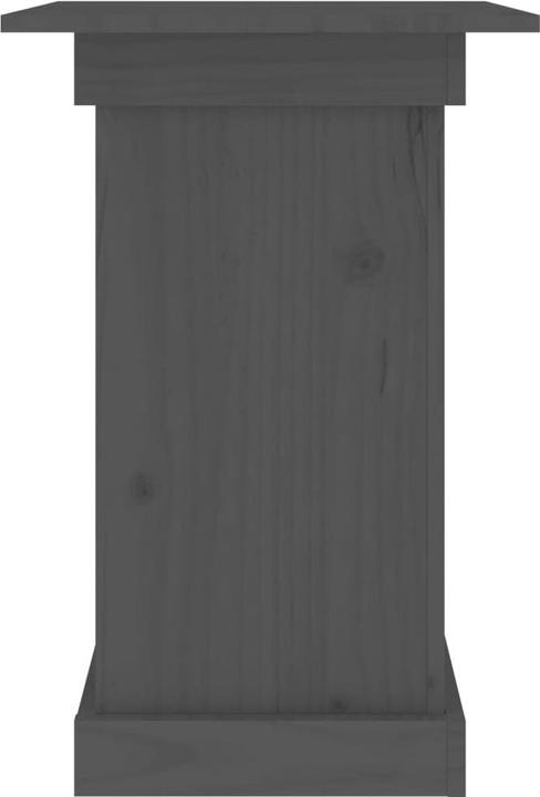 Produktbild vidaXL Blumenständer Blumensäule Dekosäule Säule Podest Grau Massivholz Kiefer