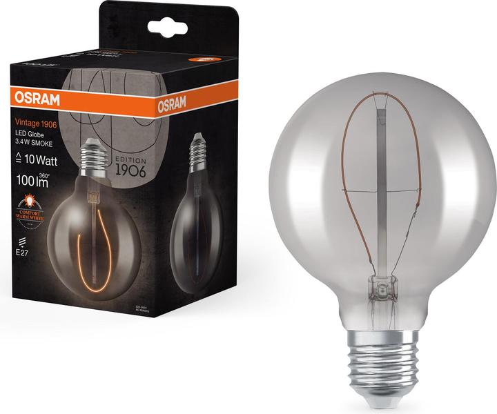 Actual product image Osram Vintage 1906 LED 10 3.4 W/1800 K E27 (E27, 3.40 W, 100 lm, 1 x, G)