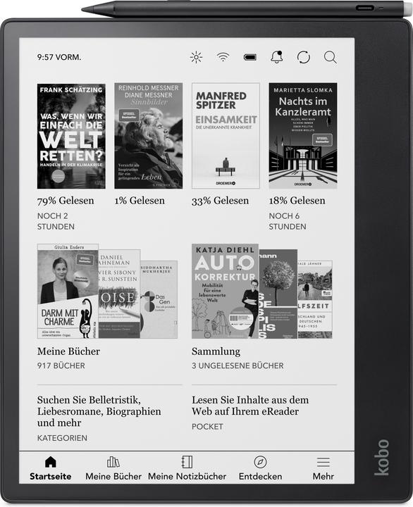 Image du produit Kobo Elipsa 2E, stylet 2 incl. (10.30", 32 Go, Noir)