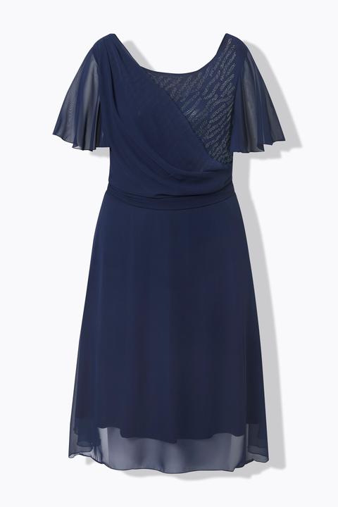 Produktbild Ulla Popken Midi-Abendkleid, Chiffon, Drapierung (48)