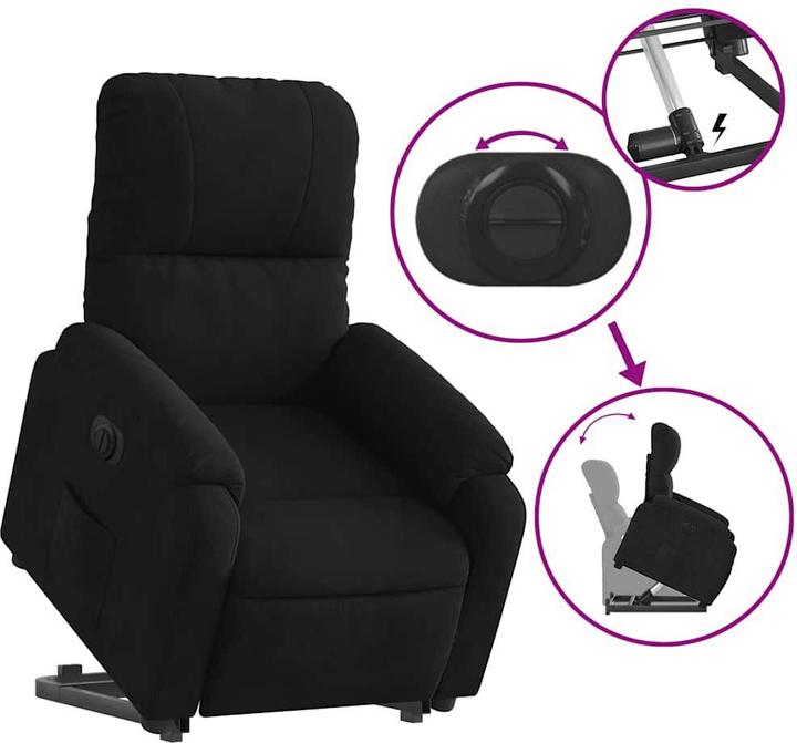 Actual product image VidaXL Relaxing armchair stand-up aid electric microfibre fabric