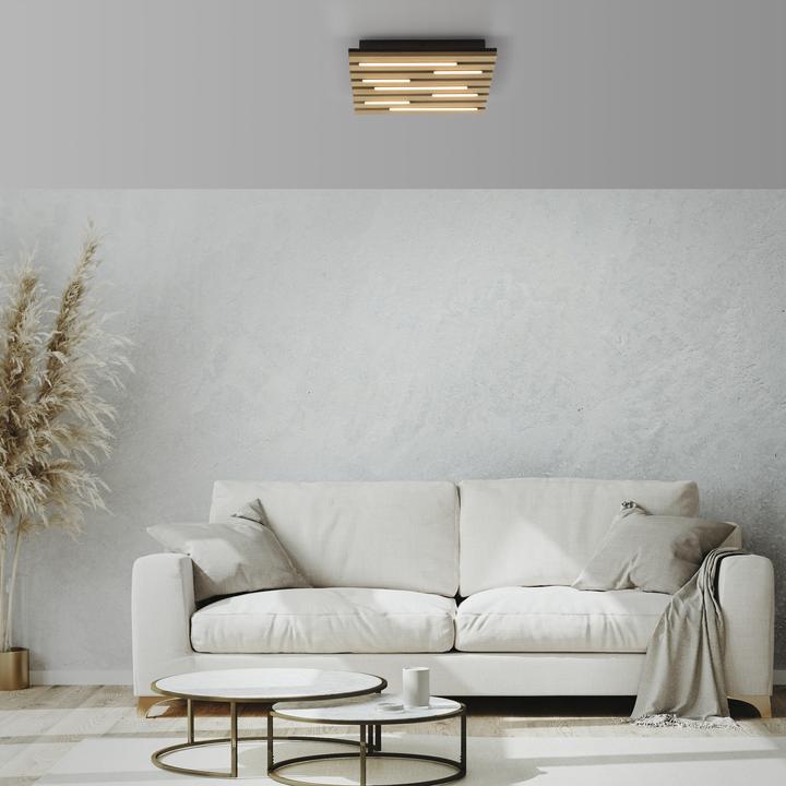 Produktbild Just Light LED Deckenlampe AKUSTIK Holz Akustikpanel mit Echtholzfurnier Eiche (1450 lm)