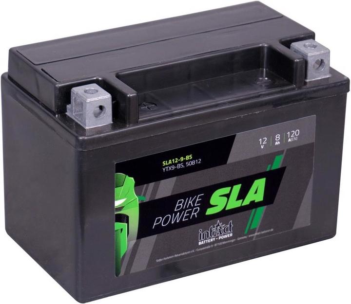 Produktbild Intact SLA12-9-BS Bike-Power SLA 8Ah Motorradbatterie (DIN 50812) (12 V, 8 Ah, 120 A)