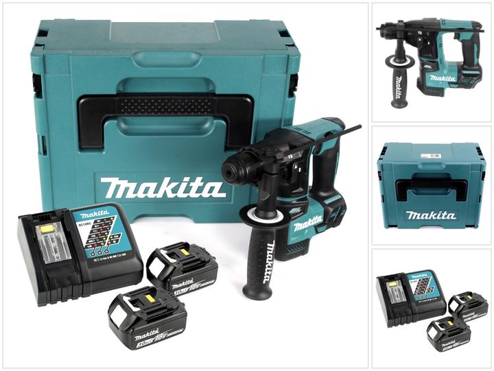 Produktbild Makita DHR 171 RFJ 18 V 2-stufig Brushless Akku Bohrhammer SDS Plus + 2x Akku 3,0Ah + Ladegerät + Ma