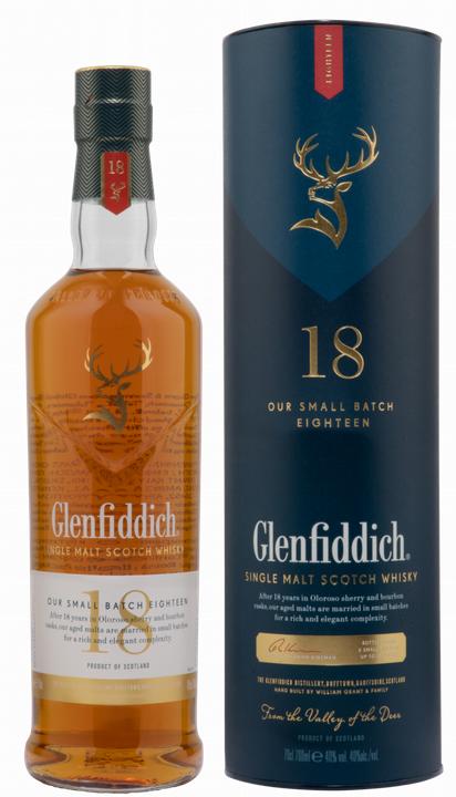 Glenfiddich 18 Years Old (Single Malt, Scotch Whisky, 1 x 70 cl)