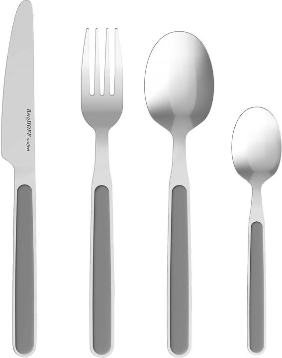 BergHoff Besteck-Set Leo Balance Moonmist 24-teilig, Grau/Silber (24 Stk., Besteck Set)