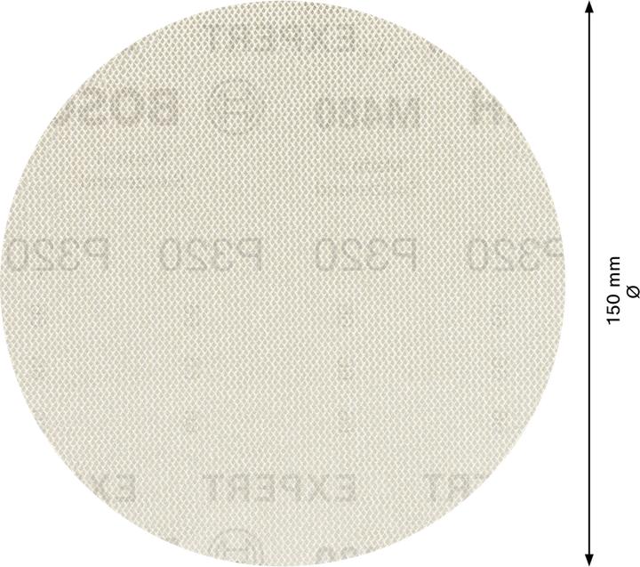 Produktbild Bosch Professional Zubehör EXPERT M480 Schleifnetz für Exzenterschleifer, 150 mm, G 320, 5 Stück (P320)