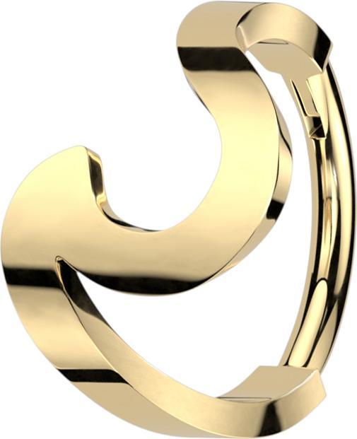Immagine prodotto Star Piercing Anello a micro segmenti incernierato su un albero placcato in oro (senza ottone, Acciaio chirurgico 316L)