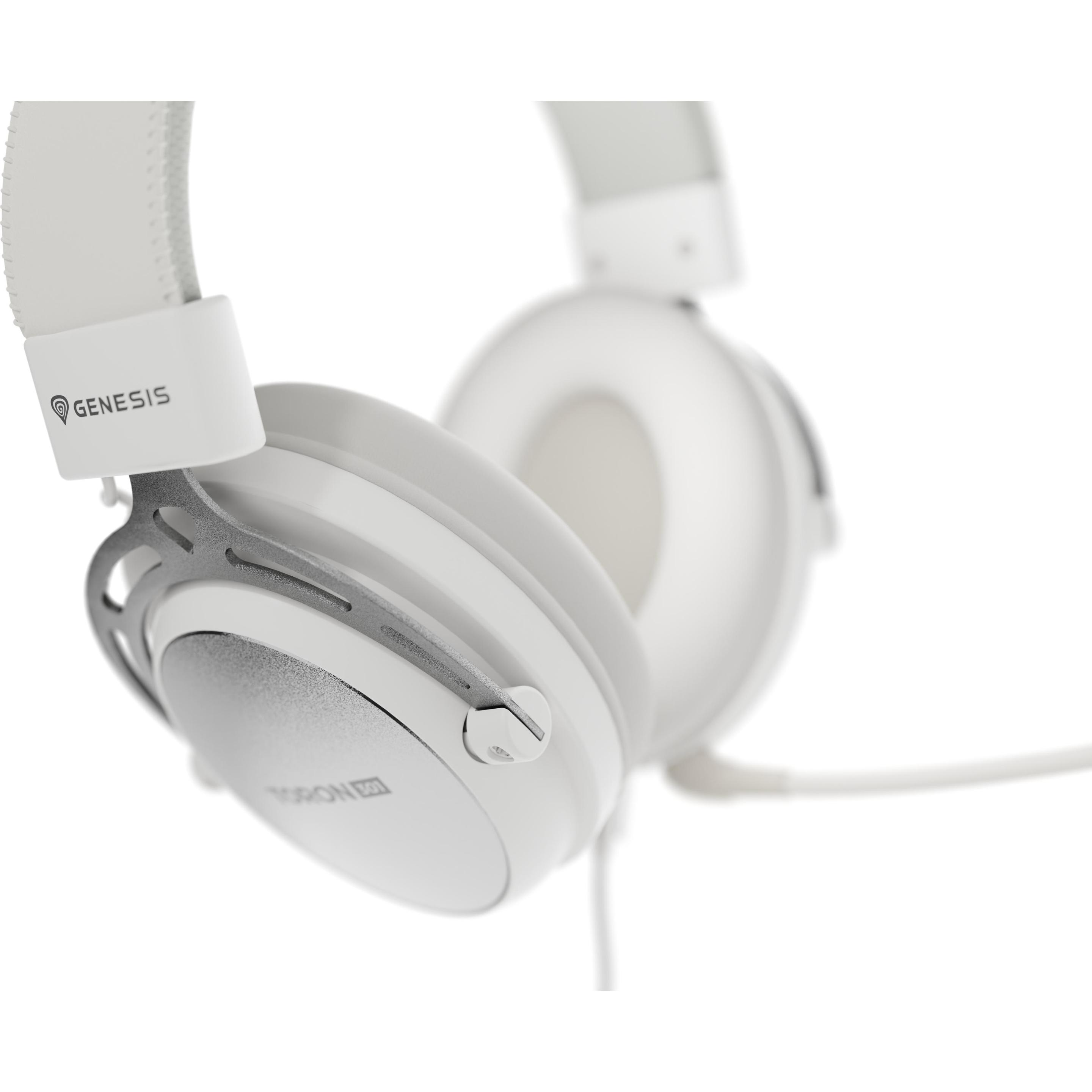 Genesis Słuchawki Toron 301 Białe (NSG-2161) (Kabelgebunden), Gaming Headset, Weiss