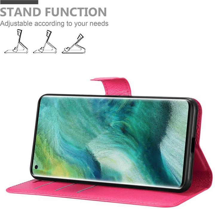 Actual product image Cadorabo Book with stand function cover (Oppo Find X2 Pro)