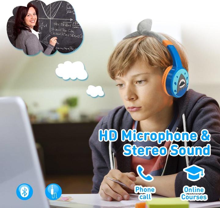 Actual product image PhoneLook Cool wireless Bluetooth 5.3 headphones for kids with 85dB muted volume and fun design