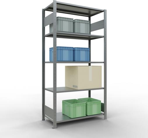 Actual product image Schulte Lagertechnik MULTIplus85 basic racking system with length ledgers