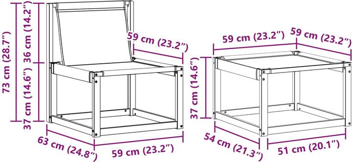 Produktbild vidaXL Outdoor-Sofa