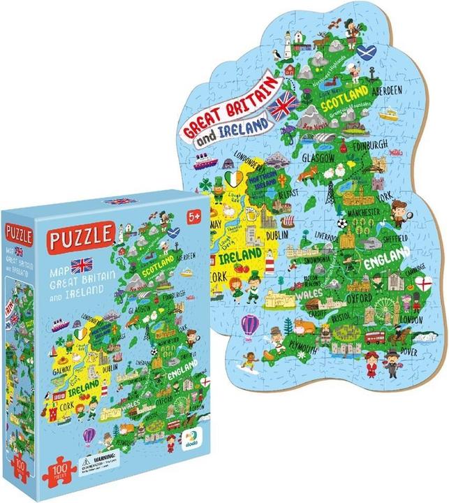 Dodo Puzzle 100 Karte von Grossbritannien und Irland (100 pièces)