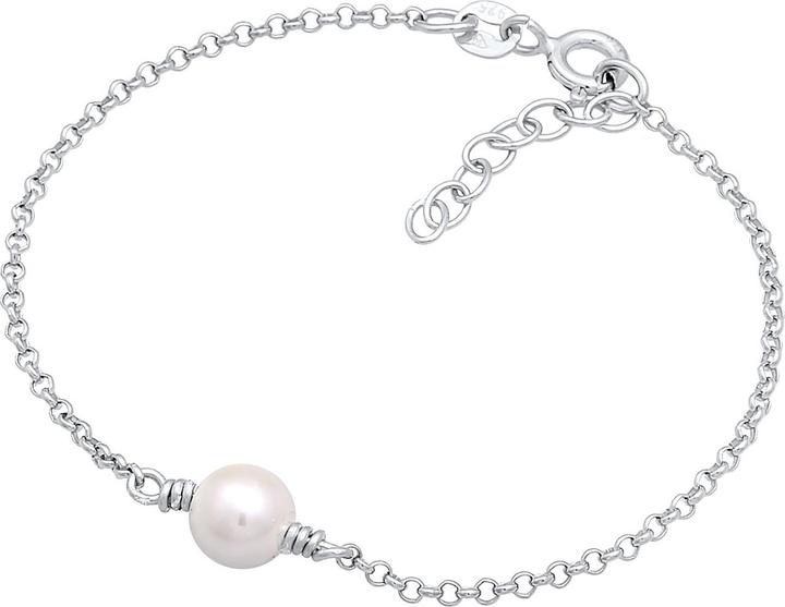 Produktbild Elli Armband Kids Muschelkernperle Silber 925 (14 cm, Muschelkernperlen, 925er Sterling Silber, Keine Stein)