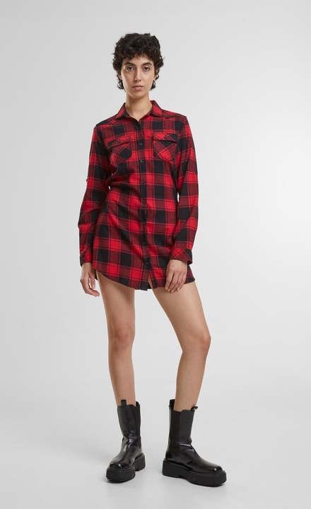 Produktbild Brandit Damen Lucy Langarm-Shirt Grösse M Farbe Rot/Schwarz (M)
