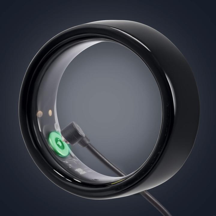 Actual product image Ideoon Smart Ring, schwarz, Keramik, inkl. Ladebox, Grösse 60 (60, Black)