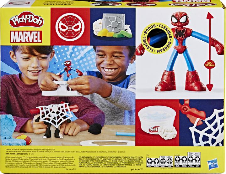 Actual product image Play-Doh Spider-Man web action