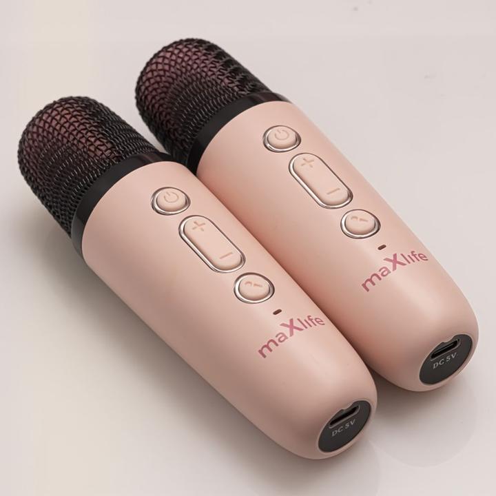 Image du produit Maxlife Enceinte karaoké Bluetooth MXKS-200 rose (5 h)