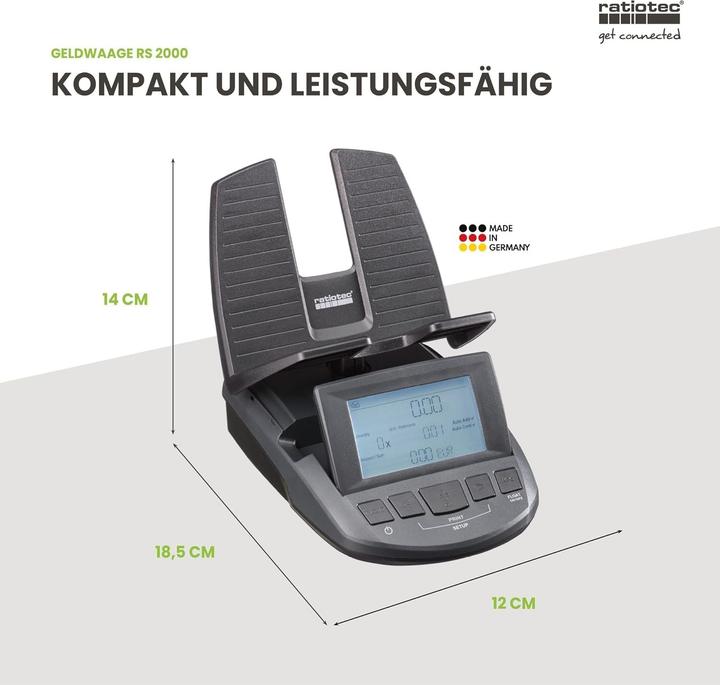 Image du produit ratiotec Balance monétaire RS 2000 (Made in Germany)