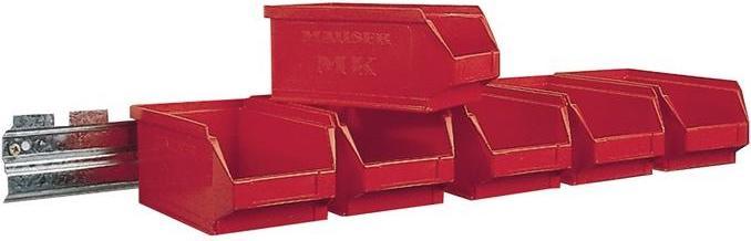 Actual product image Mauser Open fronted storage box set H50xW602xD100mm galvanised steel with open fronted storage boxes 6 x