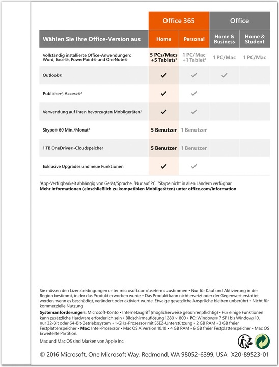 Actual product image Microsoft Office 365 Home (1 User, 12 months)