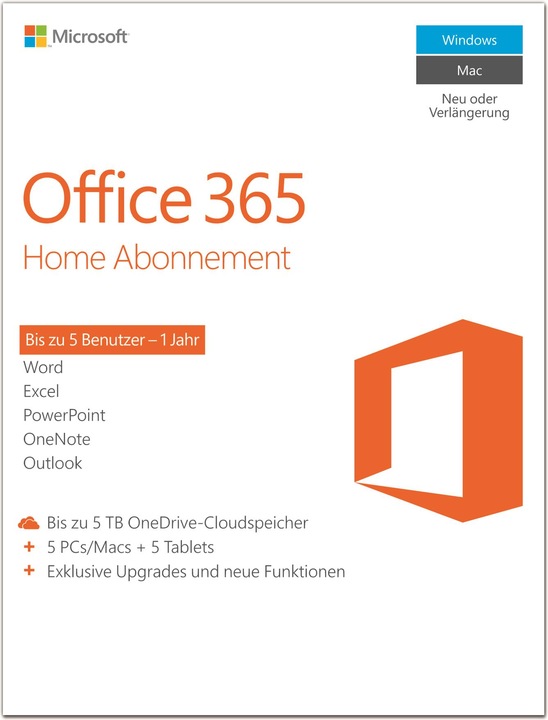 Actual product image Microsoft Office 365 Home (1 User, 12 months)