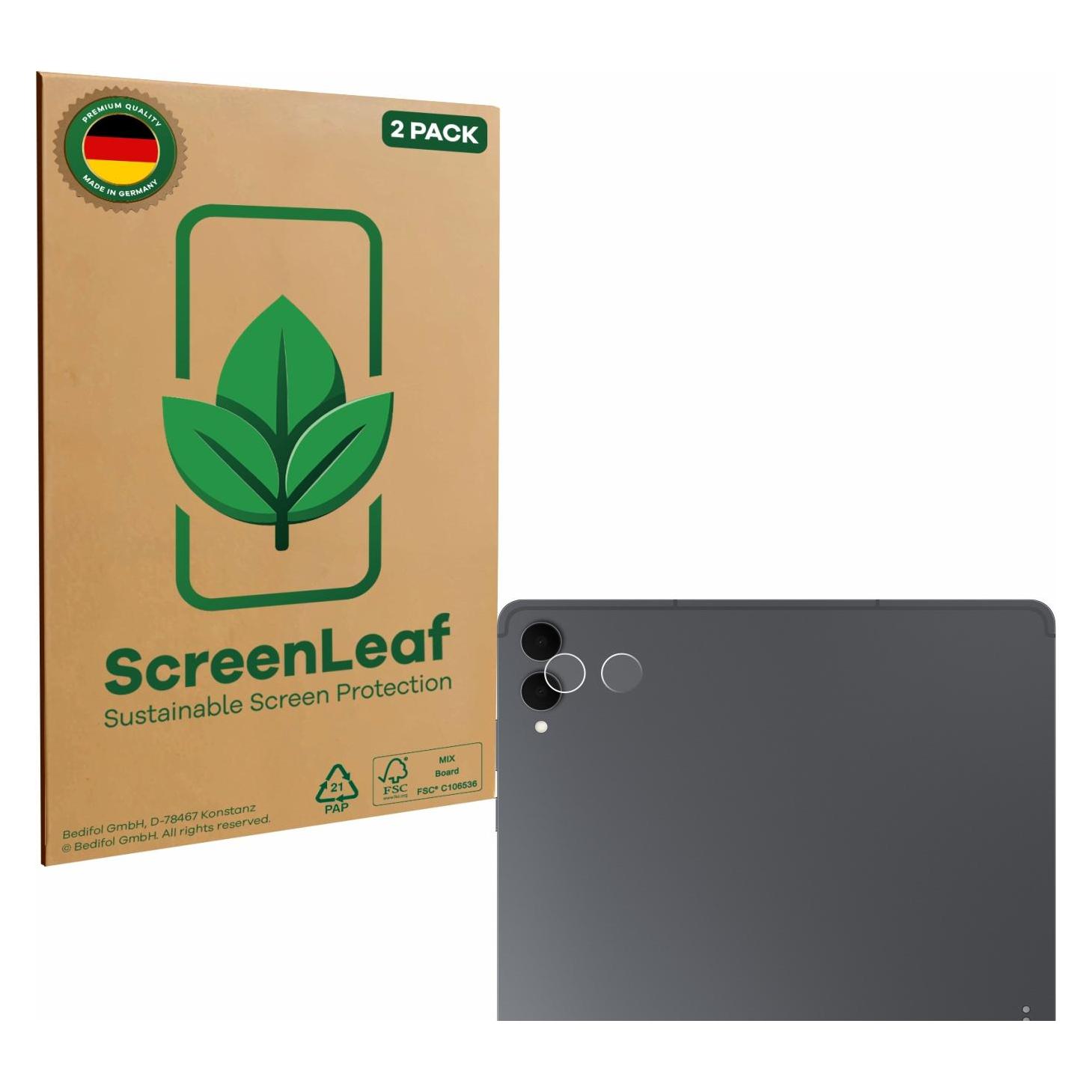 ScreenLeaf Schutzfolie Für Samsung Galaxy Tab S11 Ultra (Nur Kameraschutz) Nachhaltiger Displayschutz Display (2 Pcs., Samsung Galaxy Tab S11