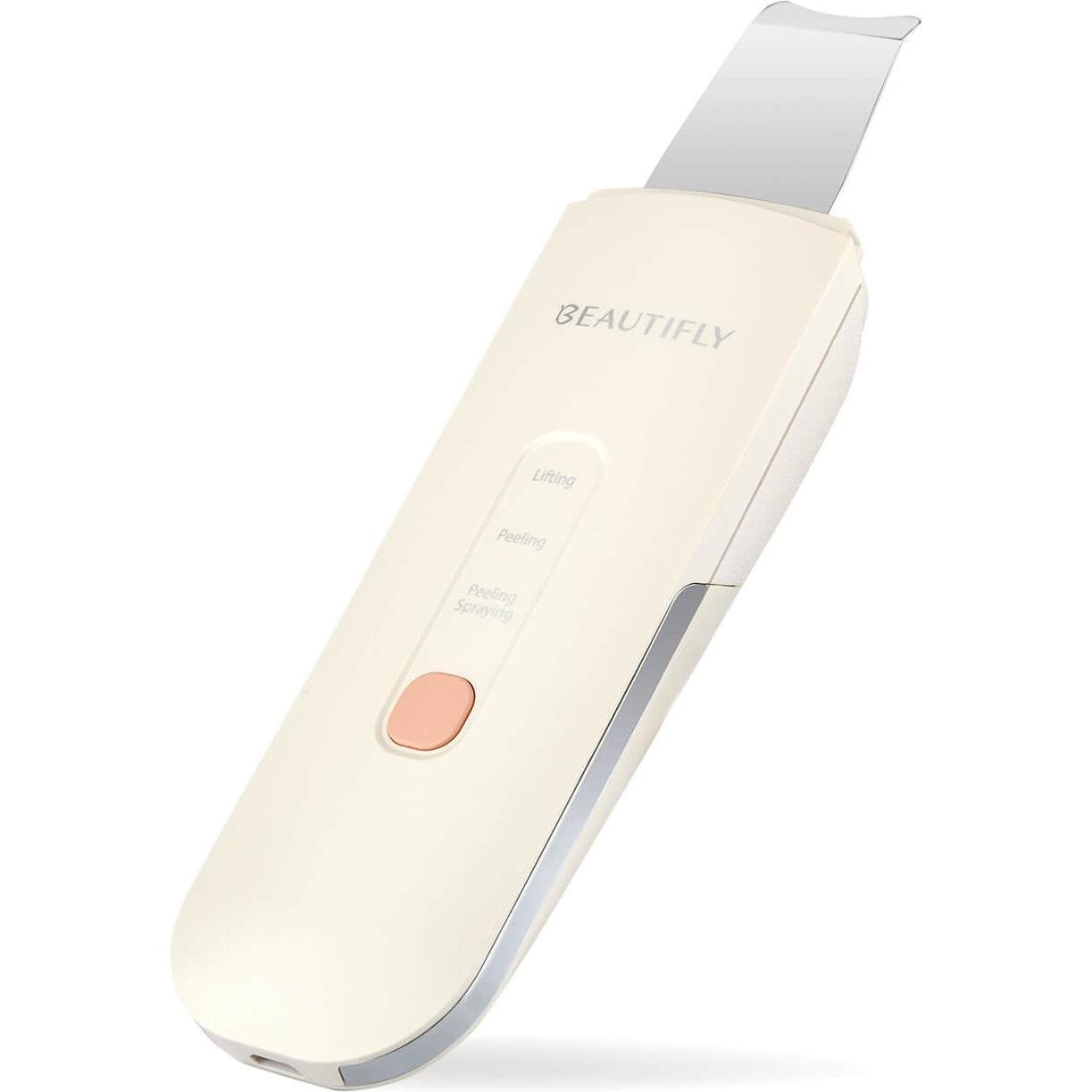 Beautifly Weiss/Rosa Gesichtspflegegerät, Scrub Aqua Glow Pro