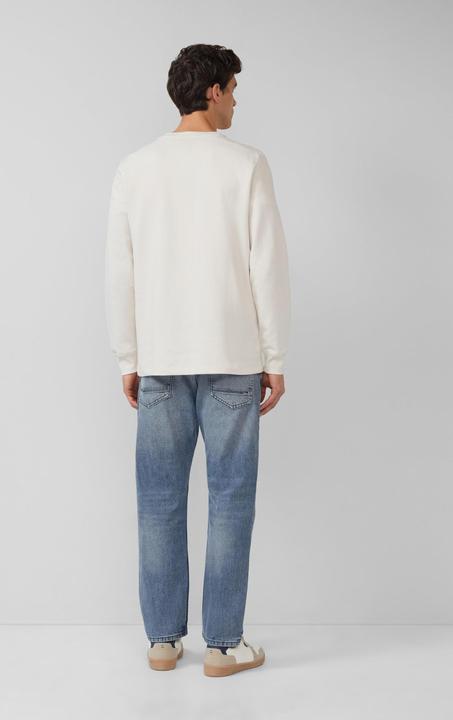 Produktbild s.Oliver T-Shirt Geripptes Henley-Shirt mit Label-Patch (S)