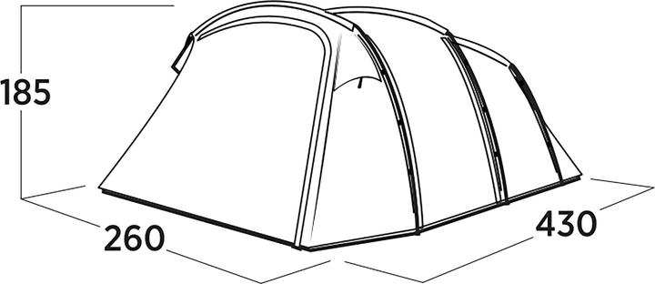 Produktbild Easy Camp Tunnelzelt Hamra 4 (grau, Modell 2025) (Tunnelzelt, 12 kg, 4 Personen)